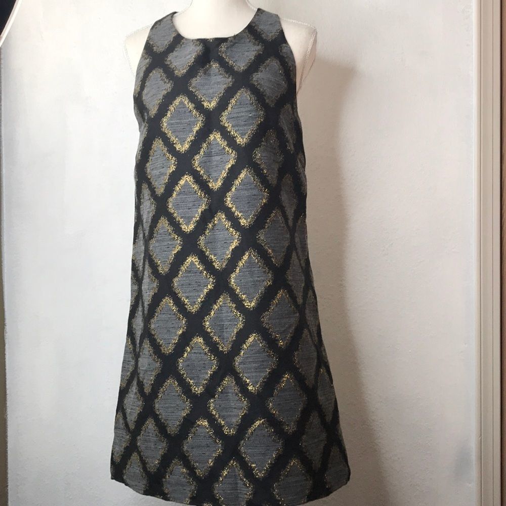 NWT stitch fix shift dress with metallic designs